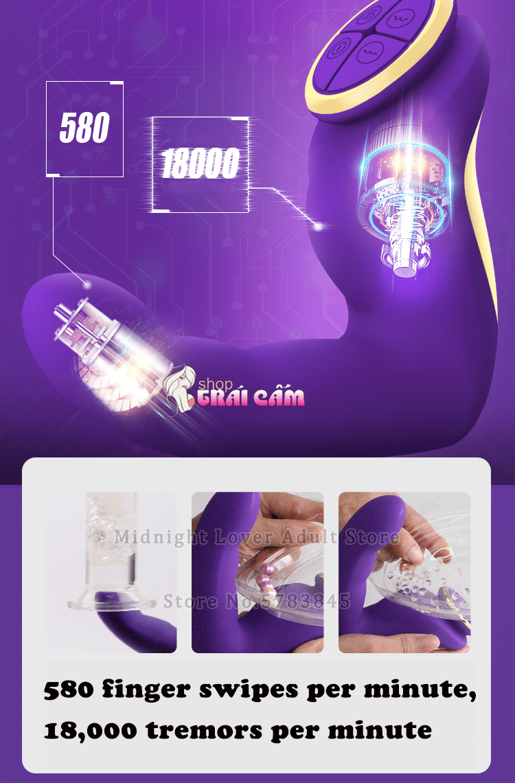  Mua Mát xa điểm G cao cấp Leten- ngón tay rung móc tỏa nhiệt- MS42C hàng xách tay